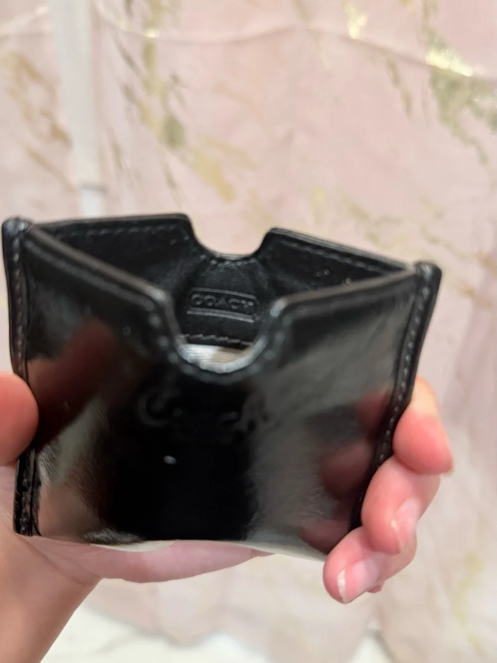 Coach Black Leather mirror